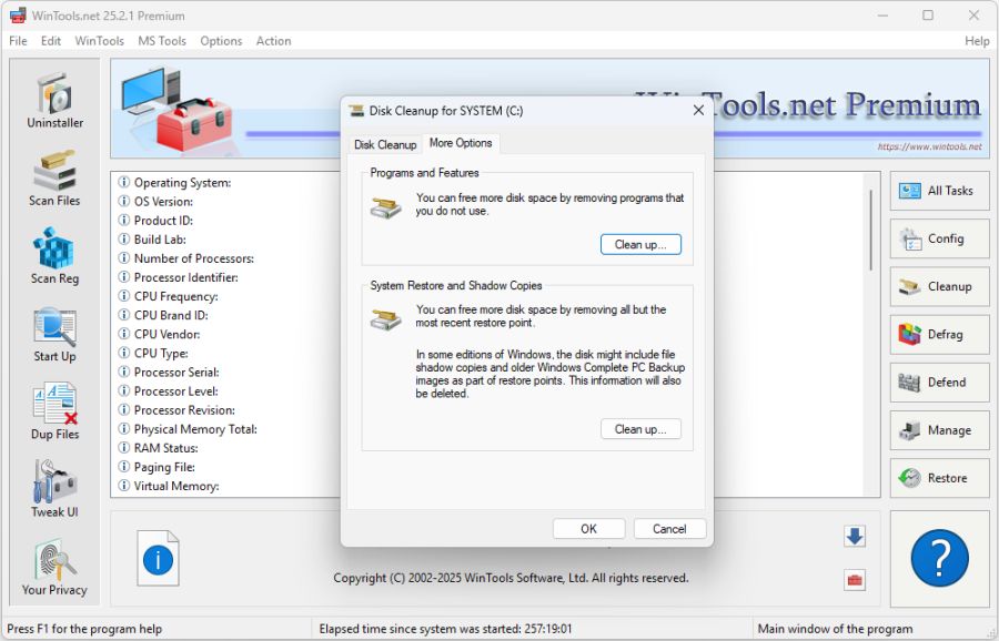 WinTools.net Disk Cleanup