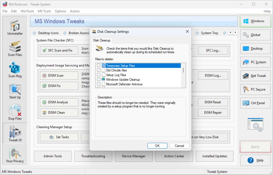WinTools.net Disk Cleanup